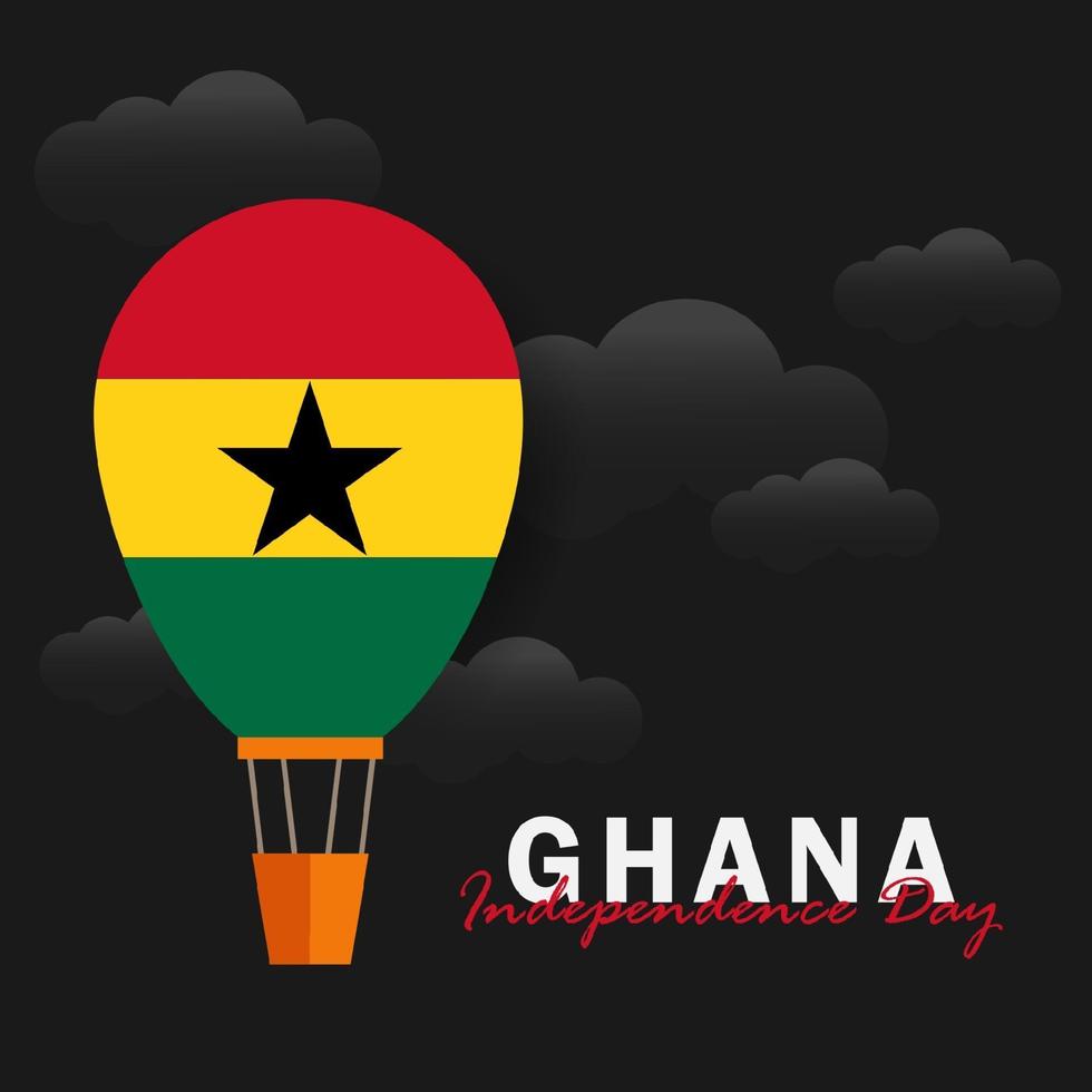 vector van onafhankelijkheidsdag ghana ontwerpsjabloon