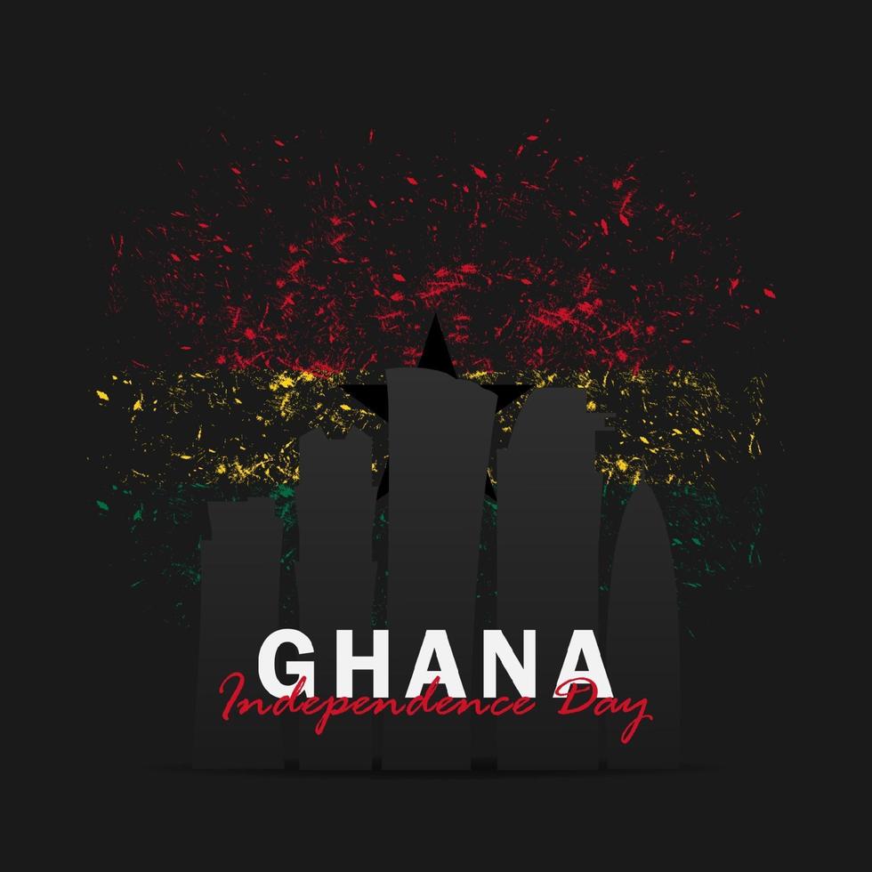 vector van onafhankelijkheidsdag ghana ontwerpsjabloon