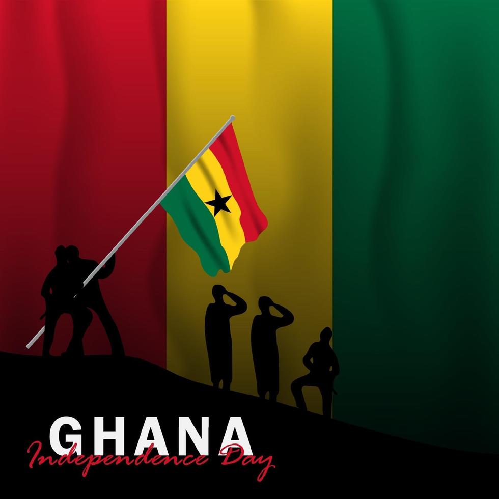 vector van onafhankelijkheidsdag ghana ontwerpsjabloon