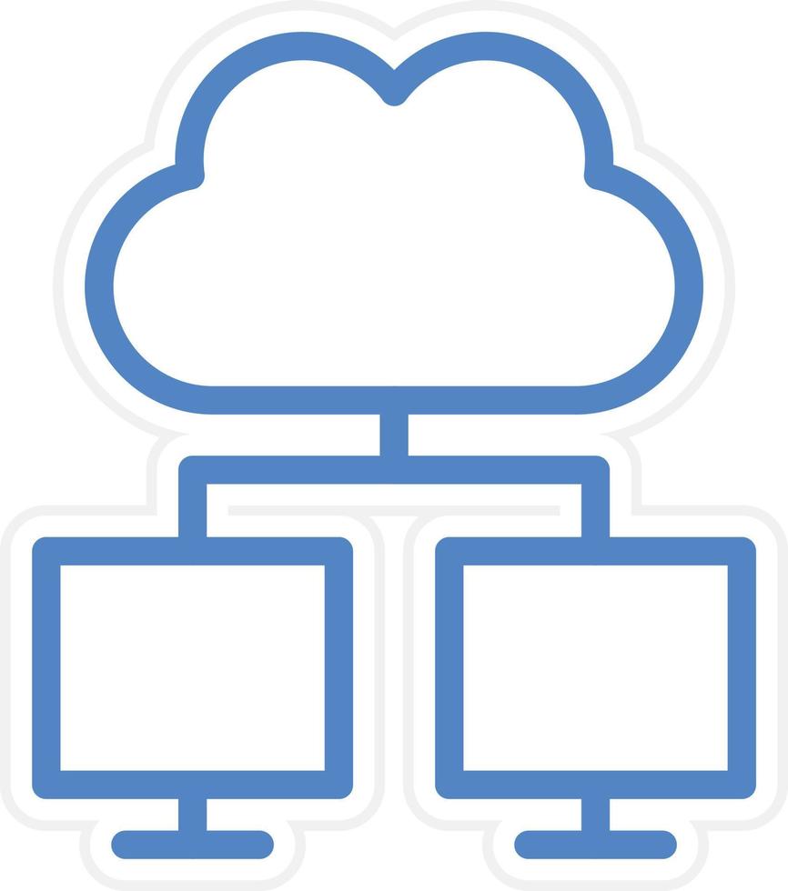 wolk berekenen vector icoon stijl