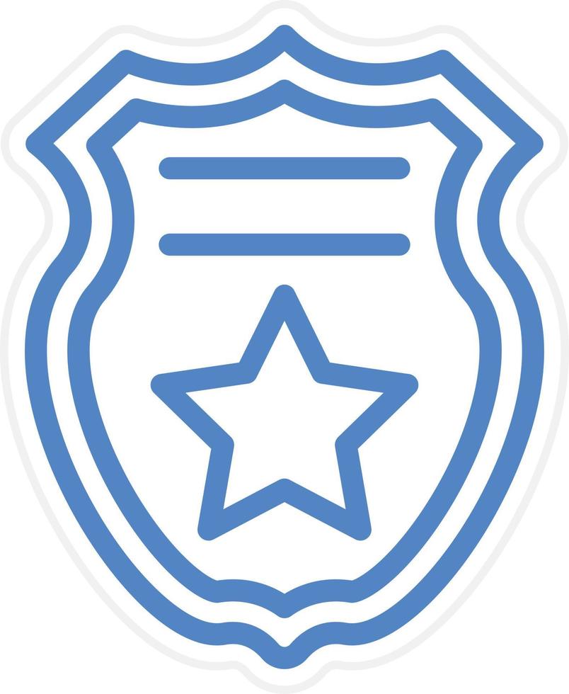 Politie insigne vector icoon stijl