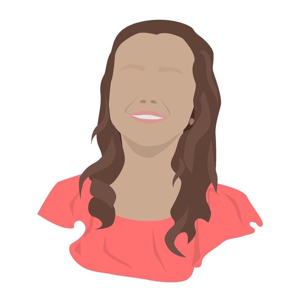 vector portret van meisje schoolmeisje kind een weinig meisje mode afdrukken illustratie