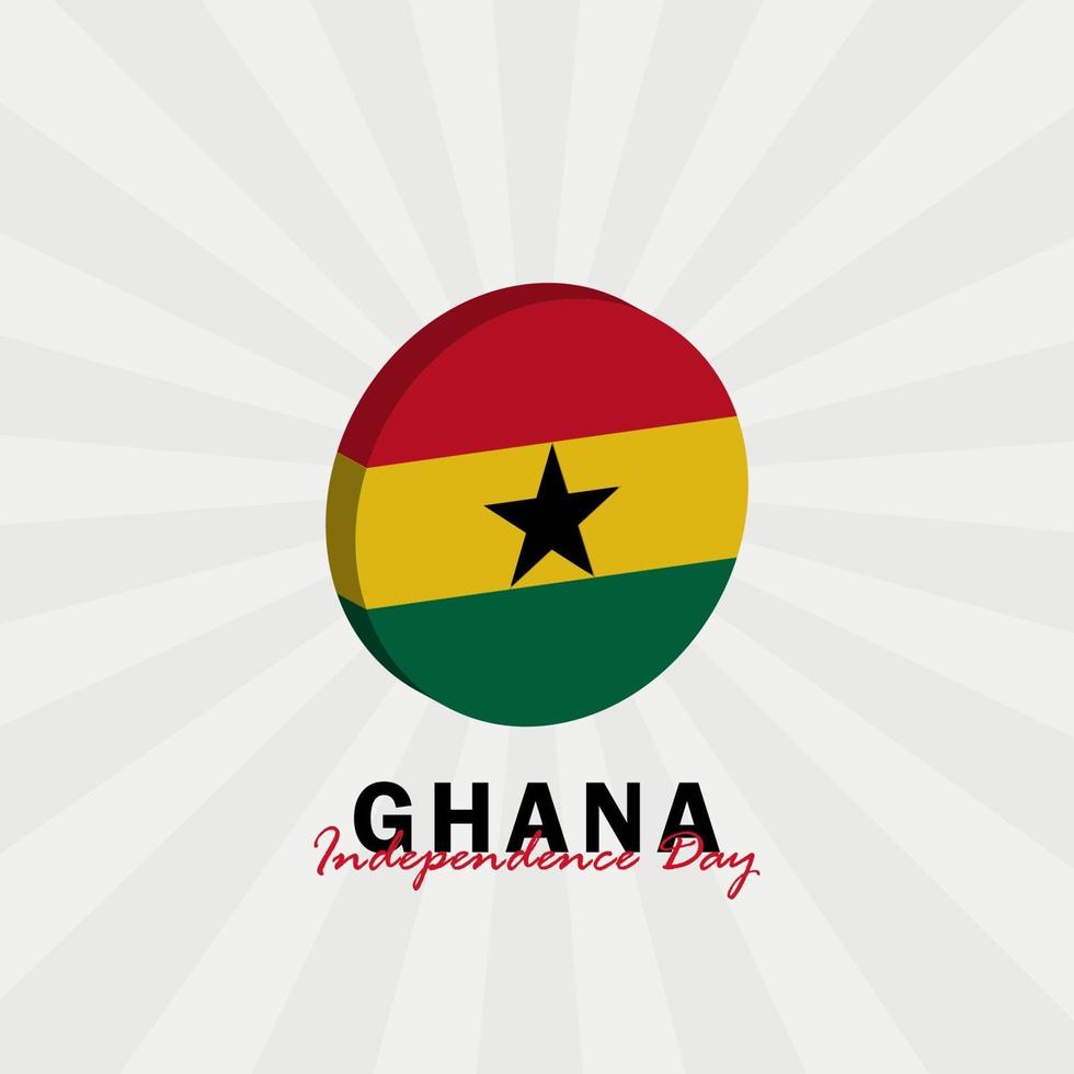 vector van onafhankelijkheidsdag ghana ontwerpsjabloon