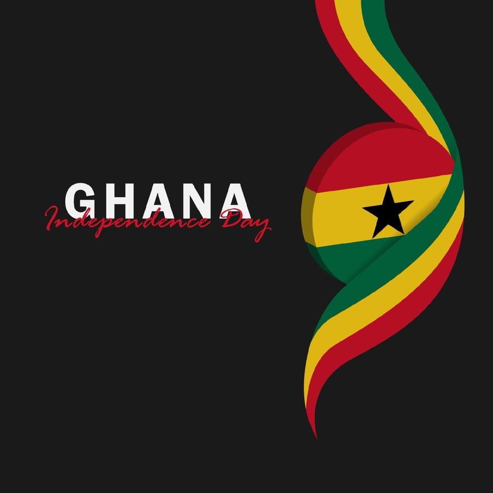 vector van onafhankelijkheidsdag ghana ontwerpsjabloon