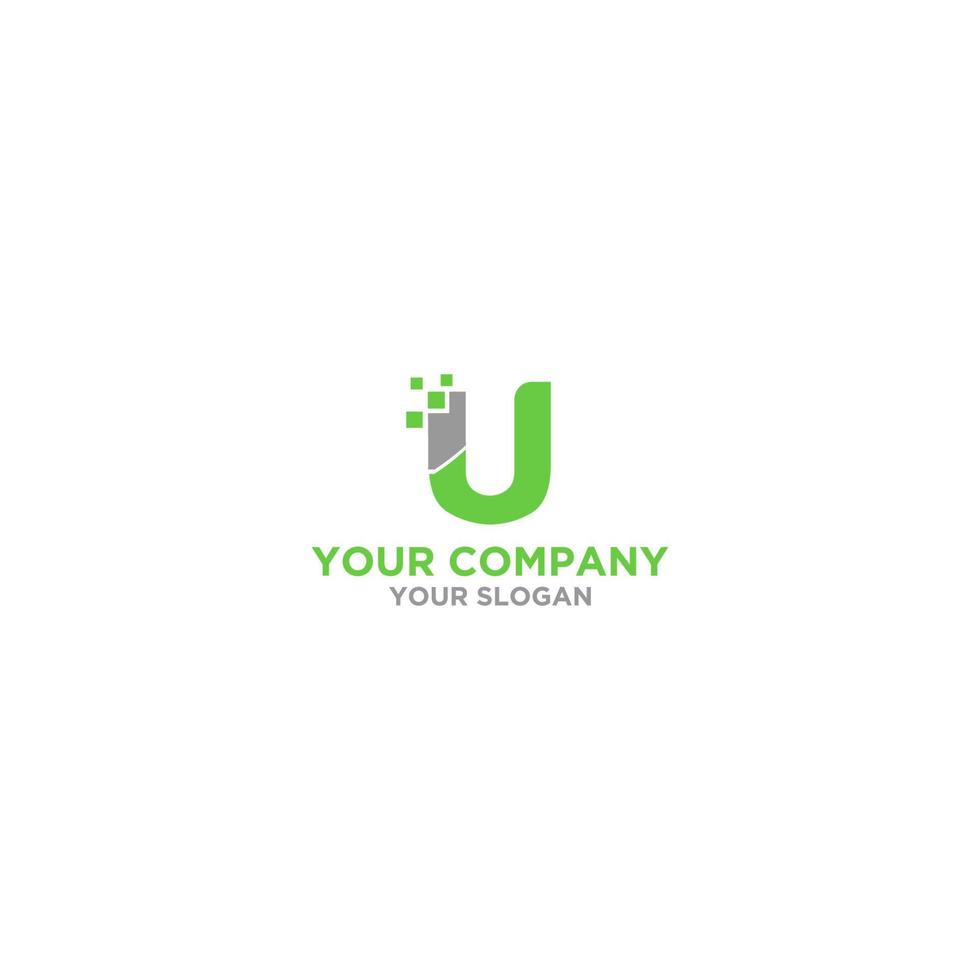 u digitaal logo ontwerp vector