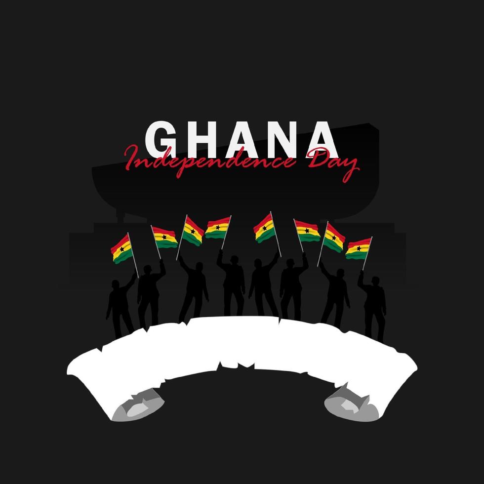 ghana onafhankelijkheidsdag vector sjabloonontwerp