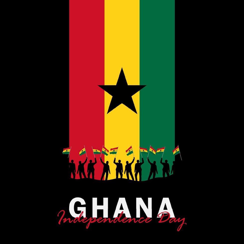 vector van onafhankelijkheidsdag ghana ontwerpsjabloon