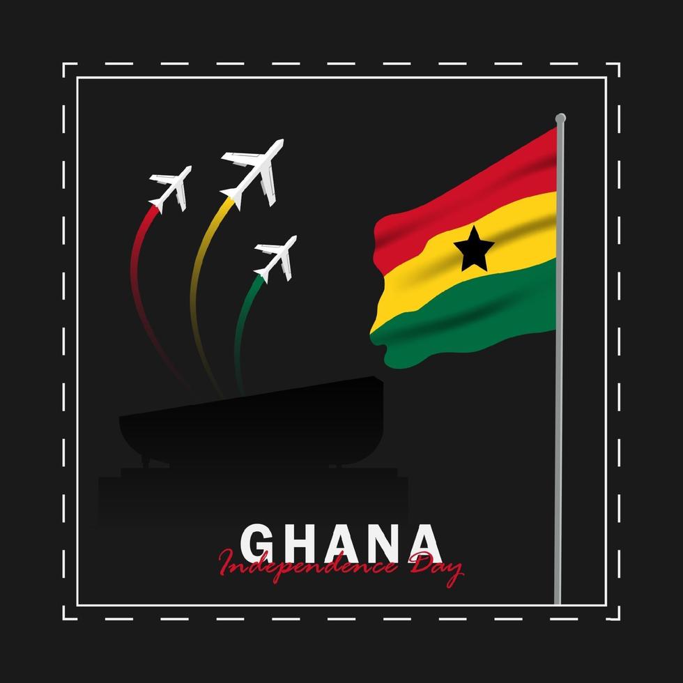 ghana onafhankelijkheidsdag vector sjabloonontwerp