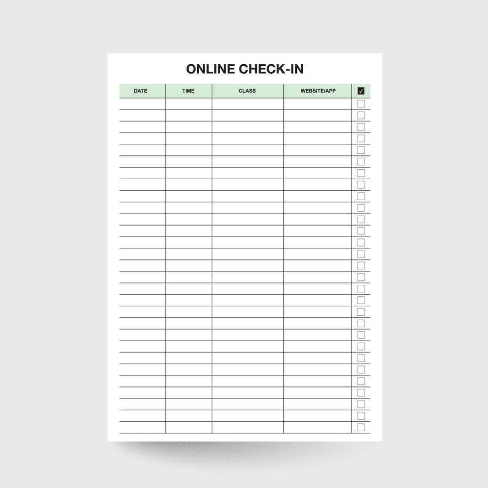 online Online inchecken leren, online Online inchecken controlelijst, online leren, googlen klaslokaal, online klasse planner, online aan het leren kinderen, online leerling, virtueel leren, online bijles vector