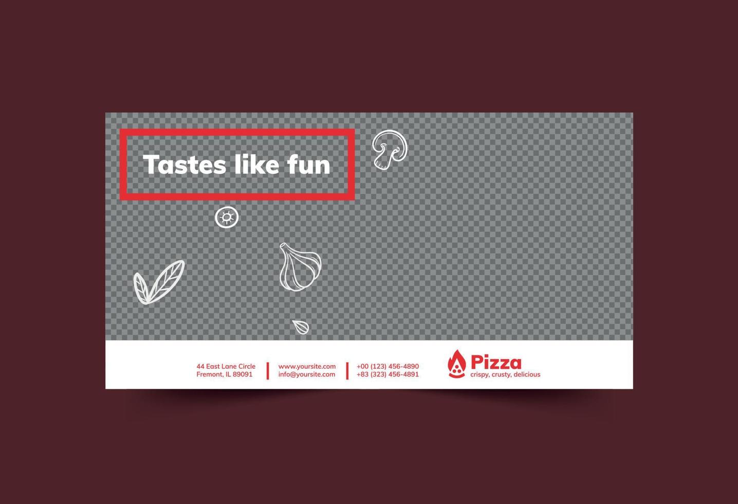 pizza sociale media banner vector