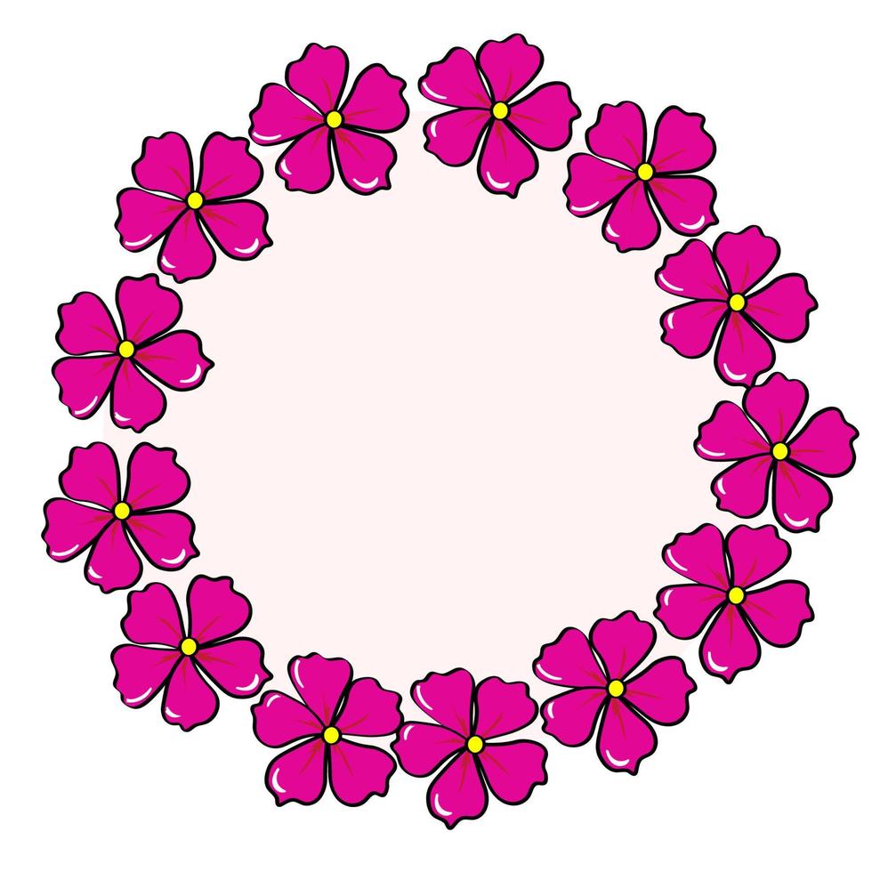 frame met bloemen vector