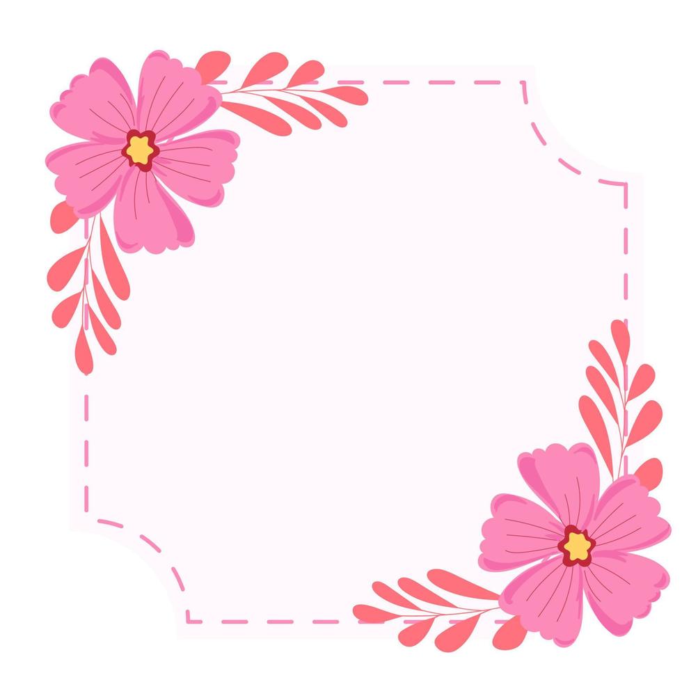 frame met bloemen vector