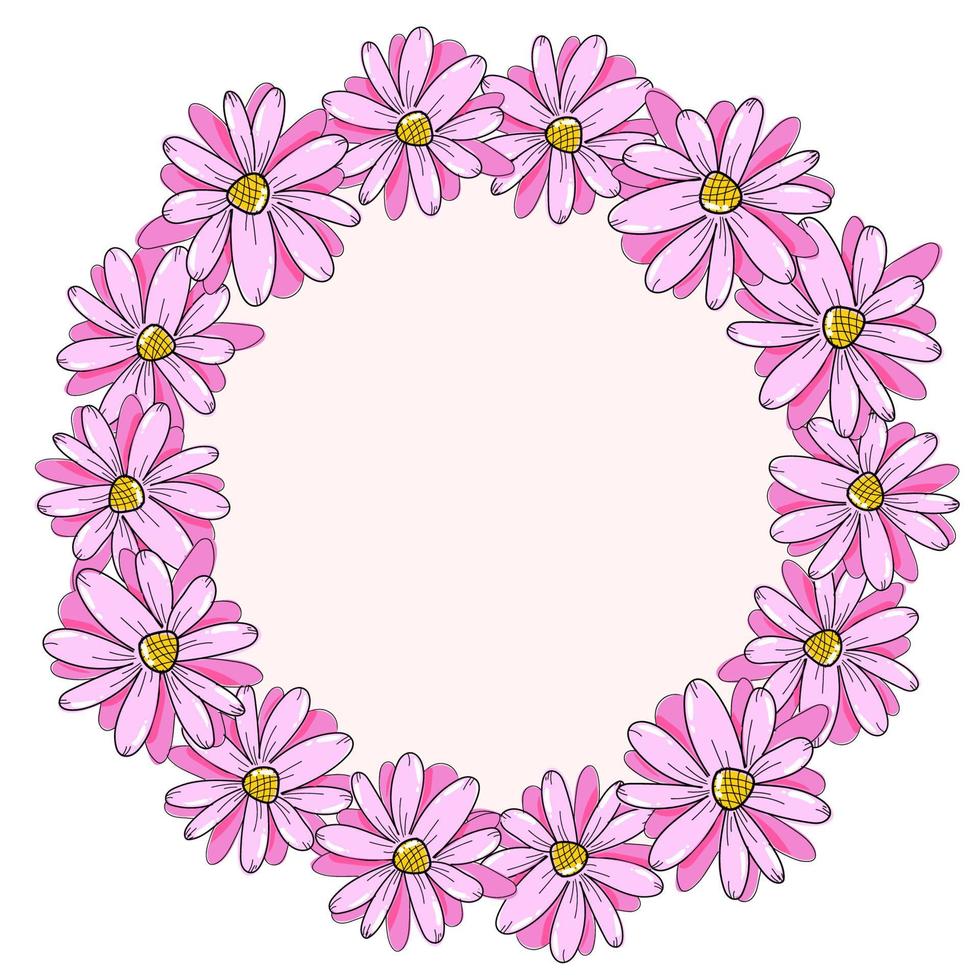 frame met bloemen vector