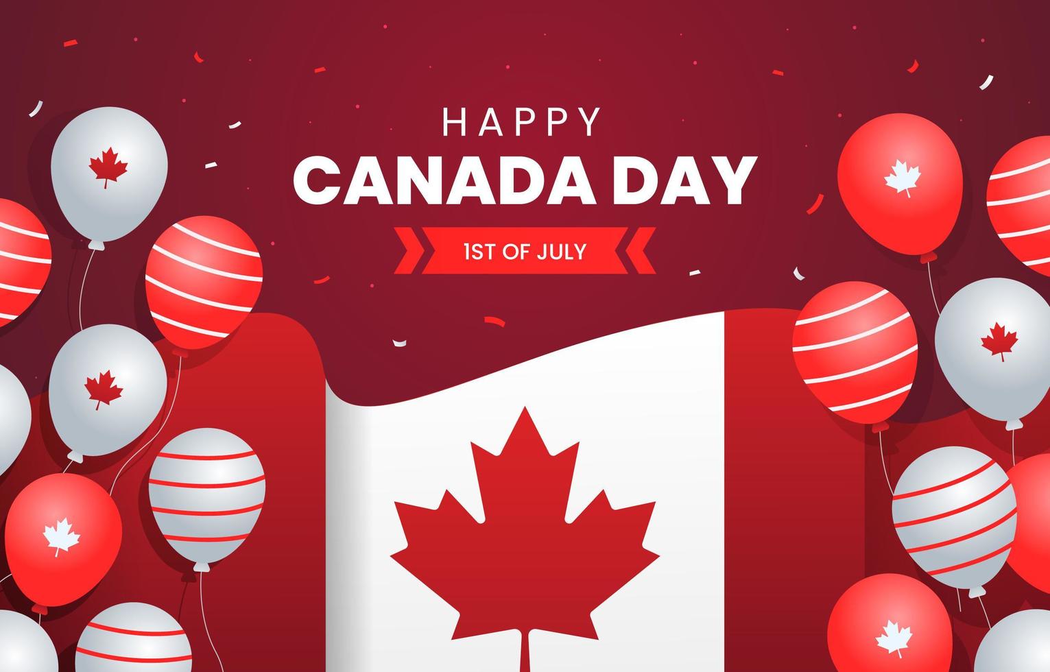happy canada day viering achtergrond vector