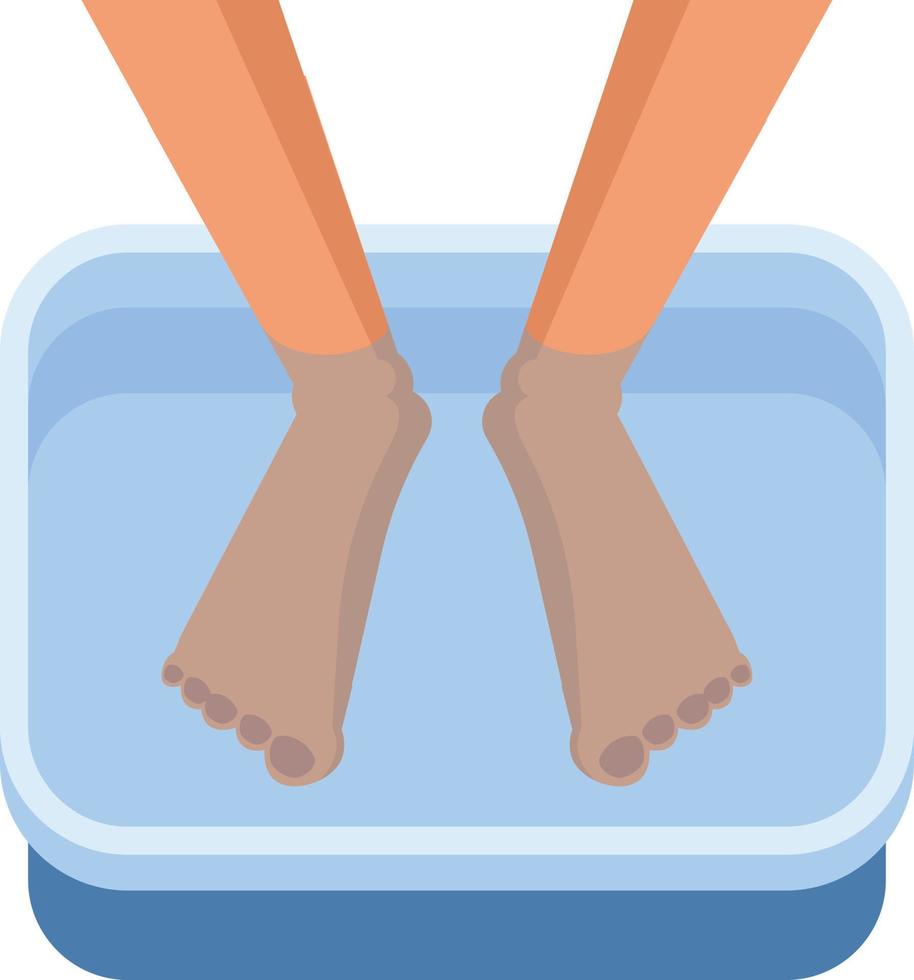 vector beeld van menselijk voeten in de water