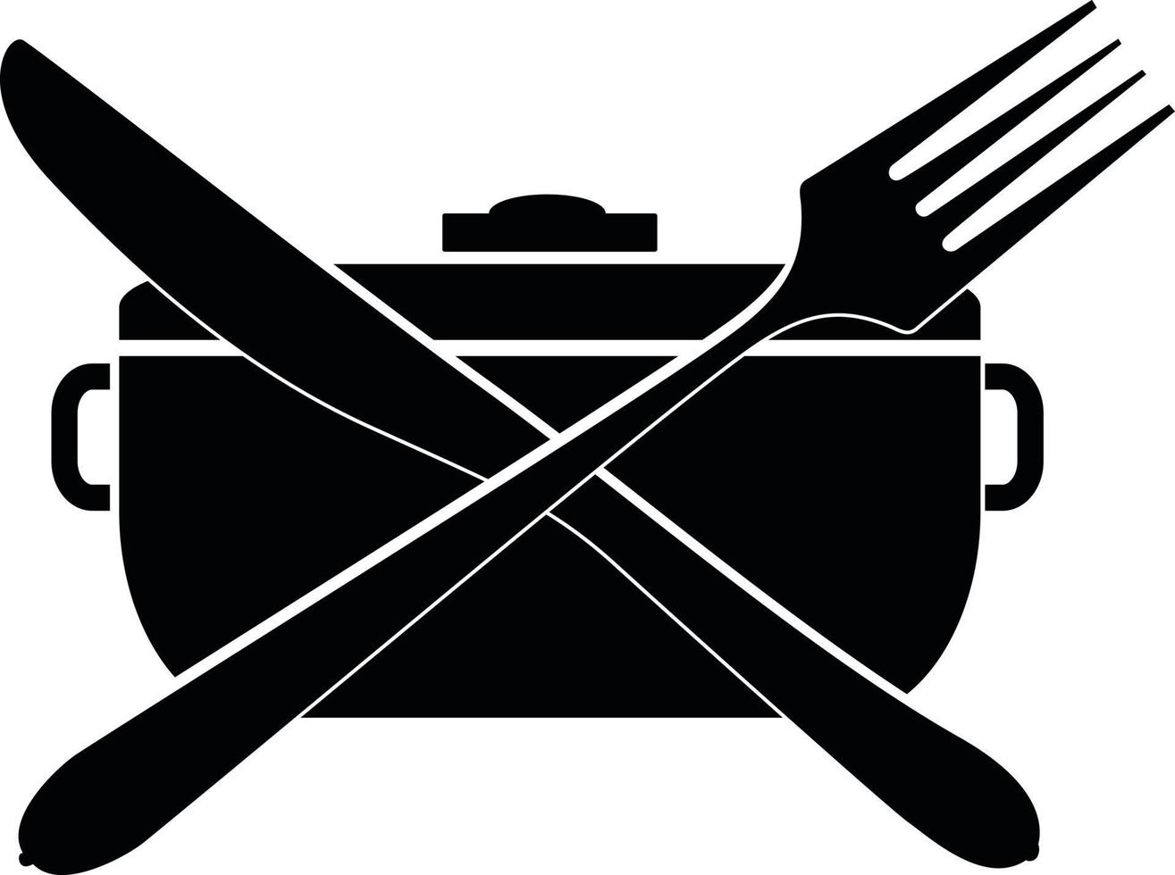 silhouet van keuken gebruiksvoorwerpen, vector grafiek