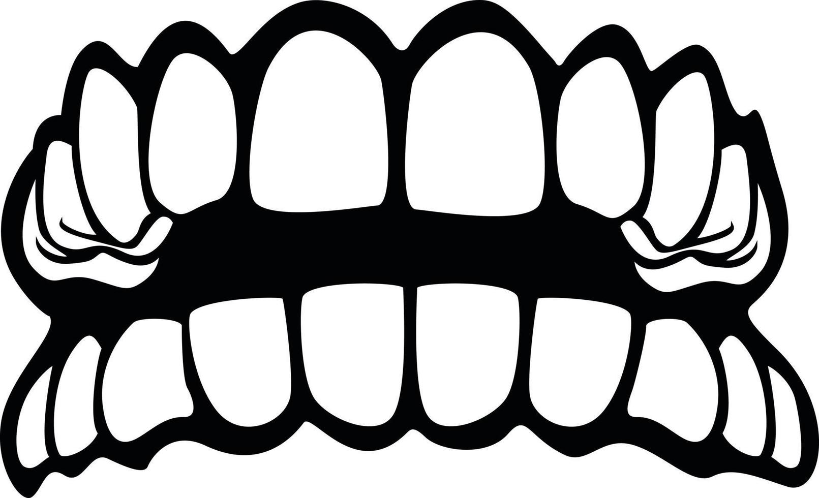 vector beeld van menselijk tanden