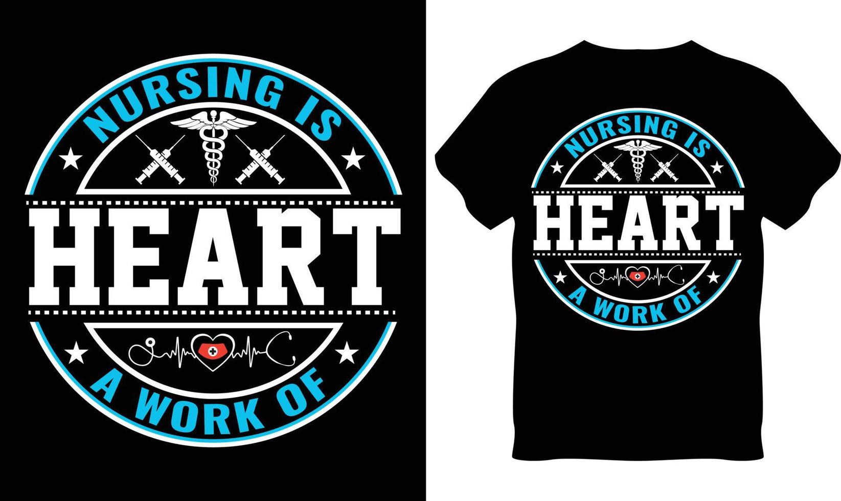 verpleging t-shirt ontwerp vector