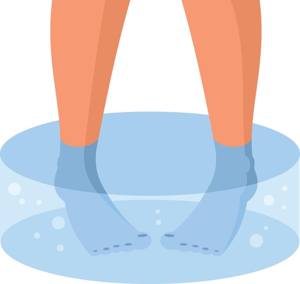 vector illustratie van vrouw voeten in de water
