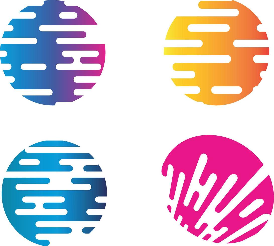 vector beeld van logotype sjabloon ontwerp met circulaire vormen