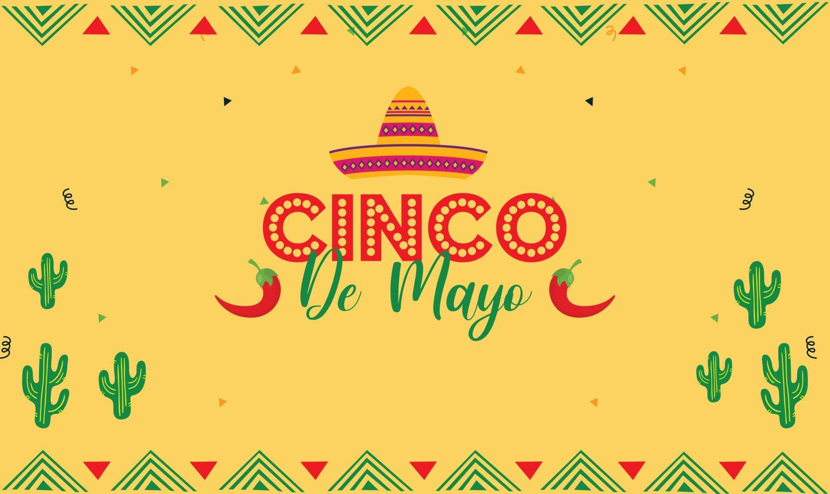 cinco de mayo - mei 5, een federaal vakantie in Mexico banier sjabloon voor Mexico onafhankelijkheid viering achtergrond. feest banier en poster ontwerp met vlaggen, bloemen, en decoraties. vector