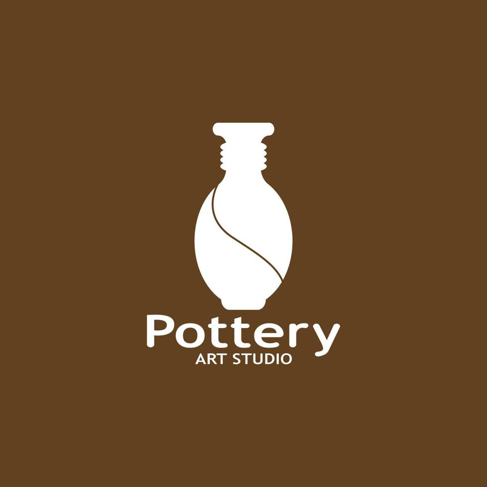 pottenbakkerij kunst studio logo vector sjabloon illustratie