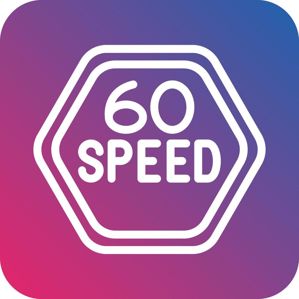 60 snelheid begrenzing vector icoon ontwerp