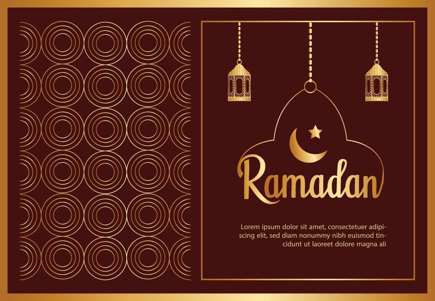 ramadan islamitische gouden spandoek of posterontwerp. bewerkbare achtergrond sjabloon vector