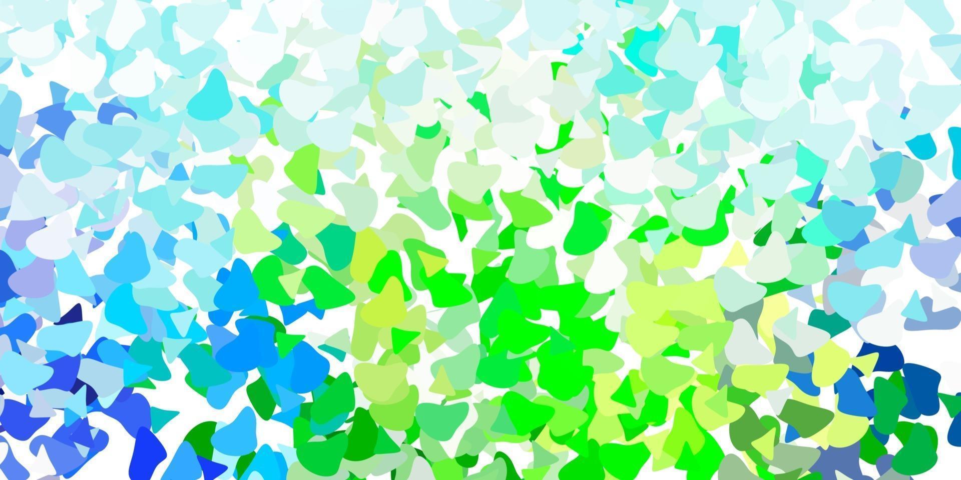 lichtblauw, groen vectormalplaatje met abstracte vormen. vector