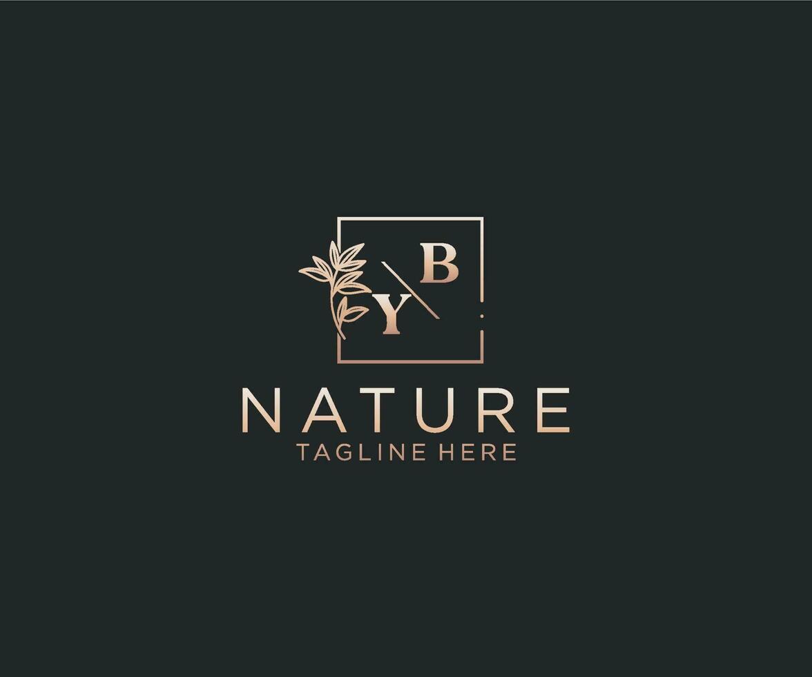 eerste door brieven mooi bloemen vrouwelijk bewerkbare premade monoline logo geschikt, luxe vrouwelijk bruiloft branding, zakelijk. vector