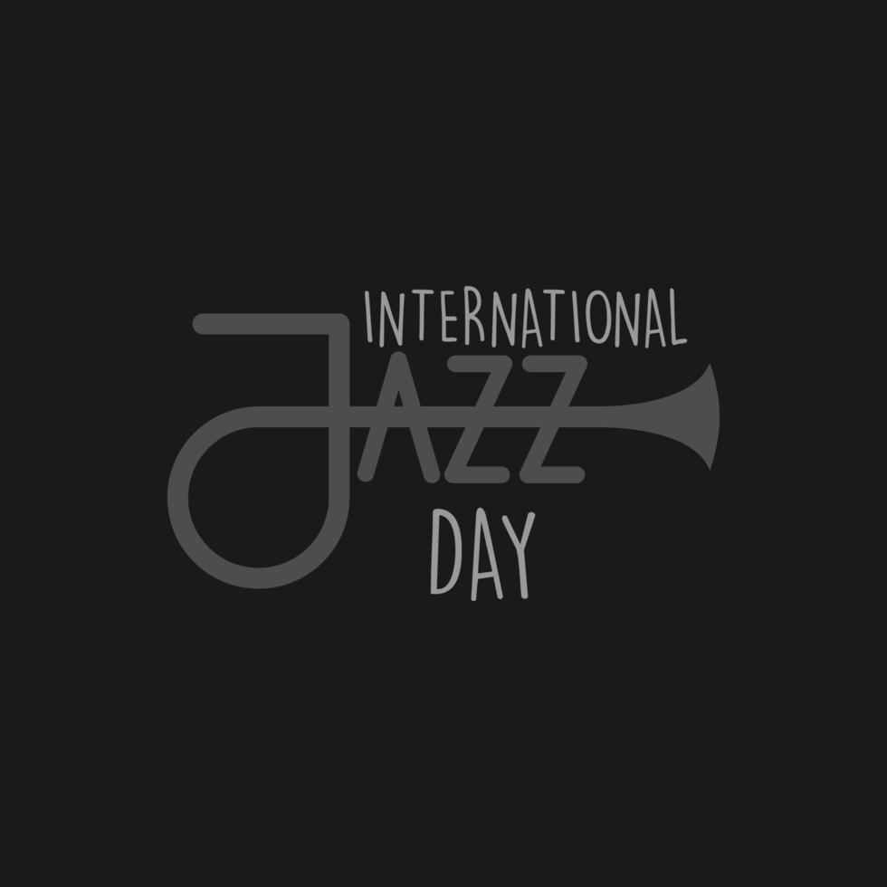 Internationale jazz- dag illustratie vector sjabloon