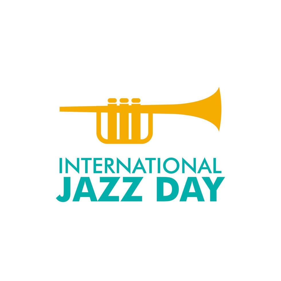 Internationale jazz- dag vector illustratie.