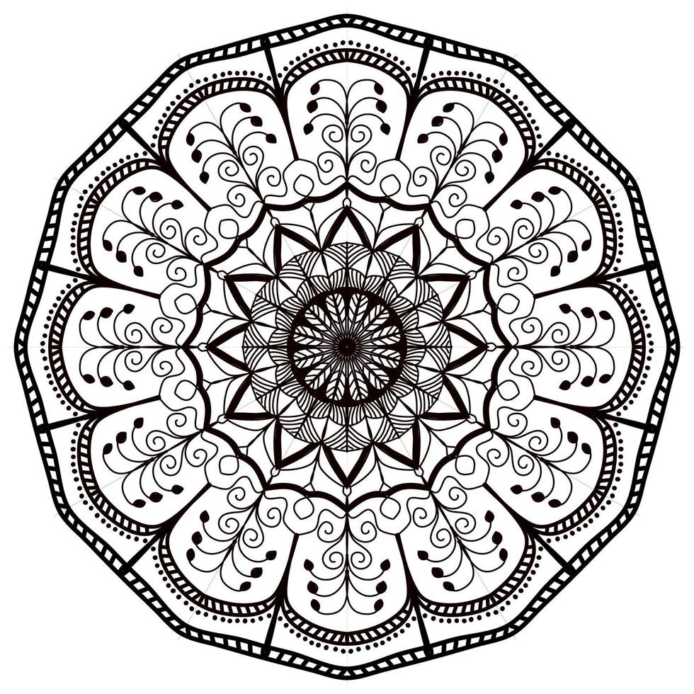 mandala cirkel patroon wijnoogst decoratief patroon Indisch huid schilderij tatoeëren oosters kunst vector