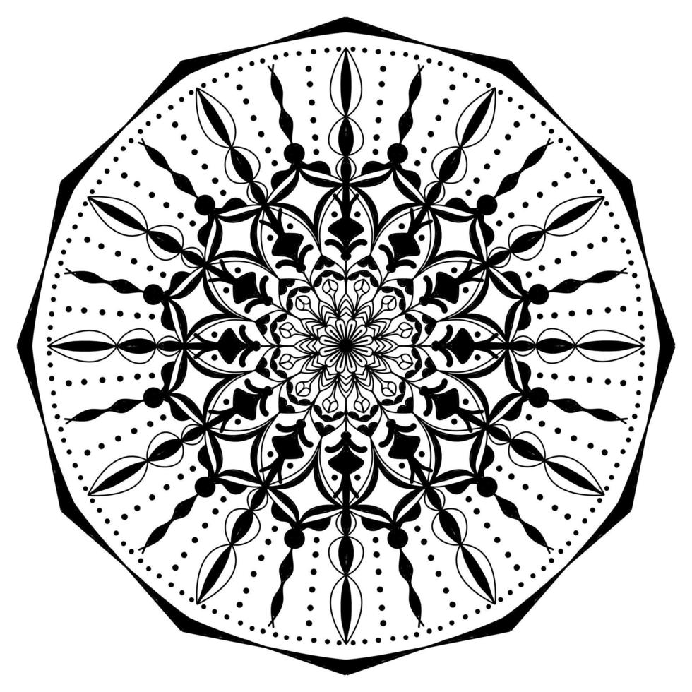 mandala cirkel patroon wijnoogst decoratief patroon Indisch huid schilderij tatoeëren oosters kunst vector