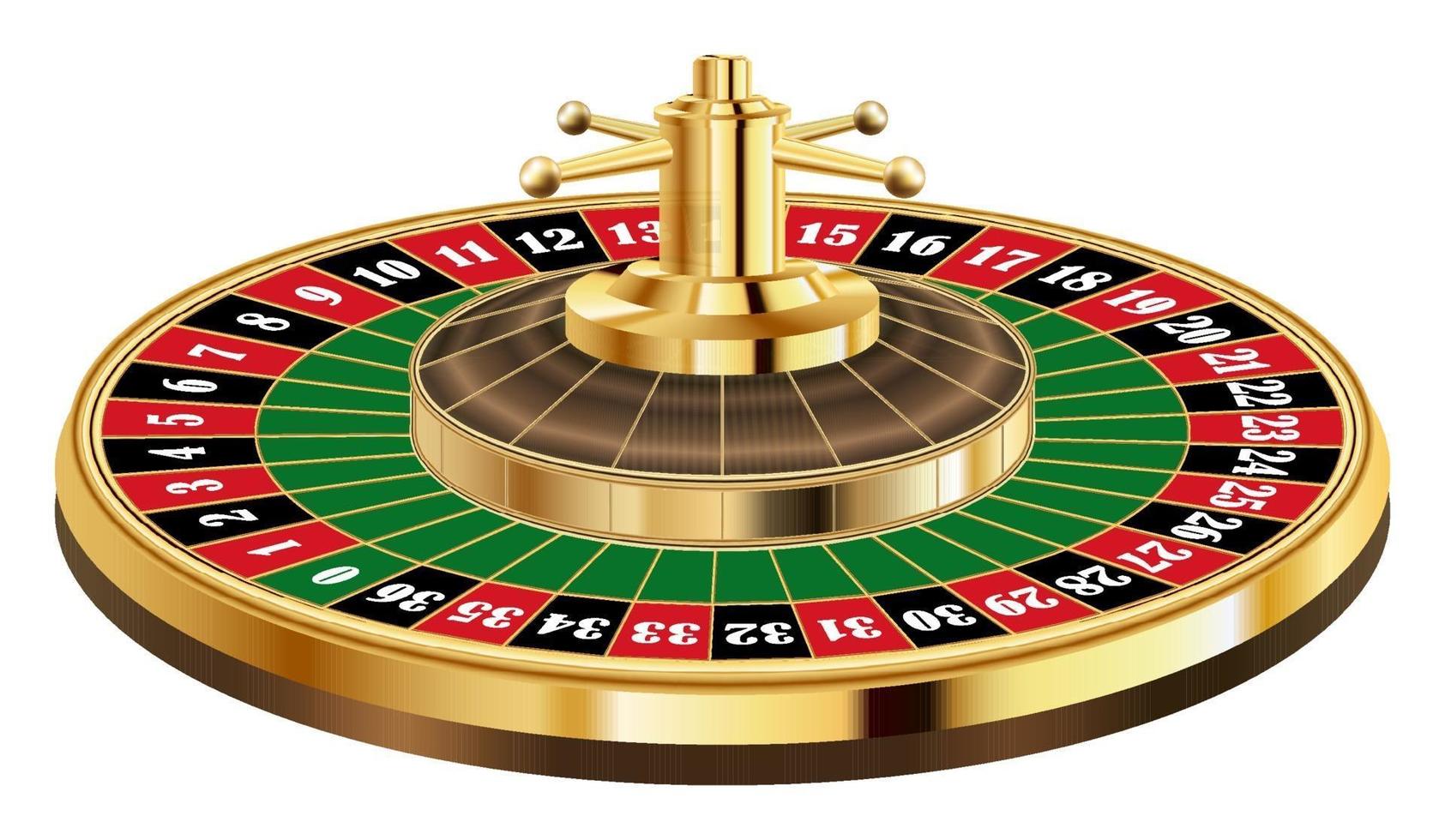 casino roulette met bal op een witte achtergrond vector