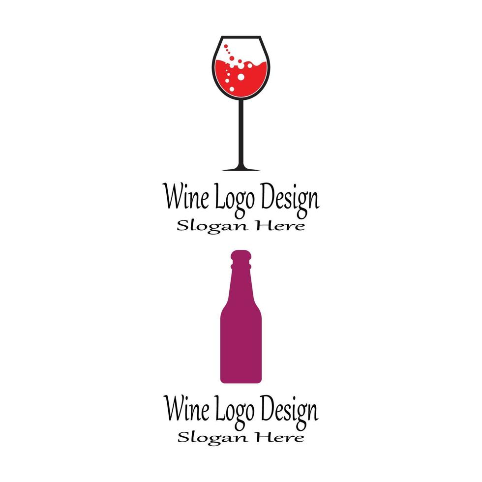 wijn logo sjabloon vector symbool aard