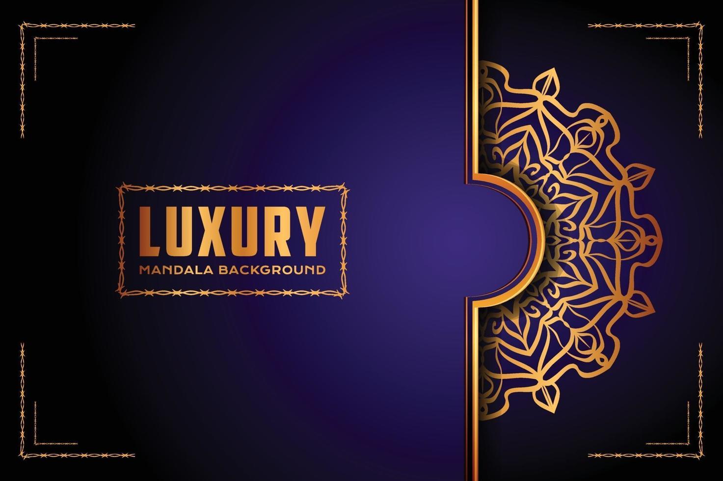 luxe mandala sierontwerp als achtergrond met gouden arabesk patroonstijl. decoratief mandala-ornament voor print, brochure, banner, omslag, poster, uitnodigingskaart. vector