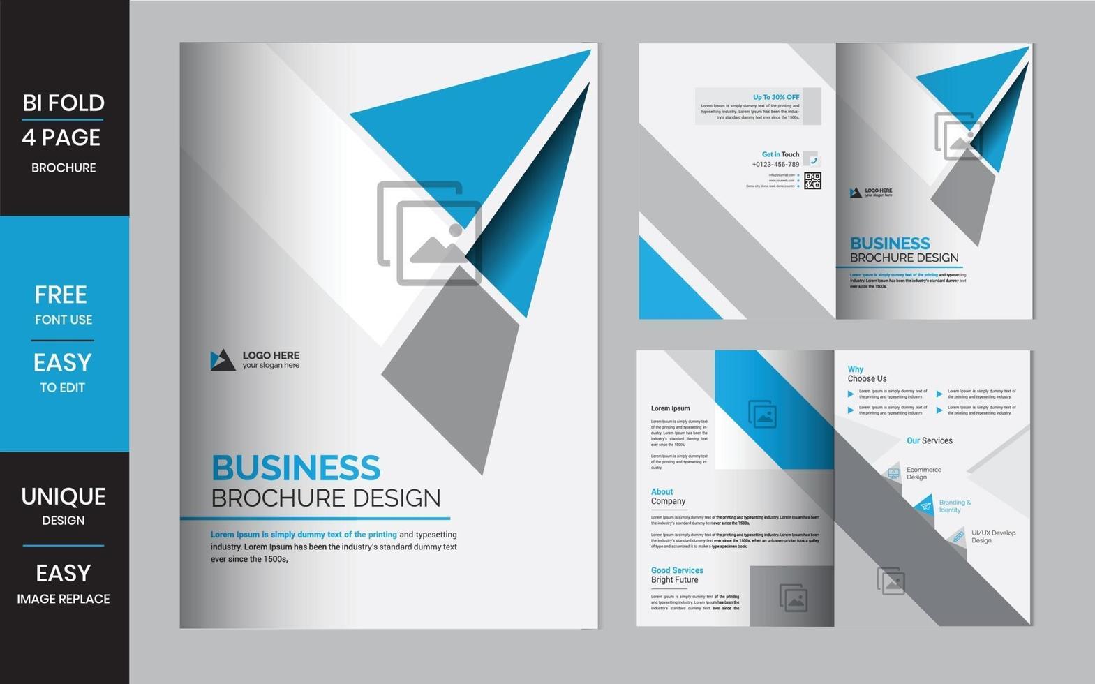 zakelijke bedrijfsbrochure ontwerpsjabloon of flyer lay-out vector