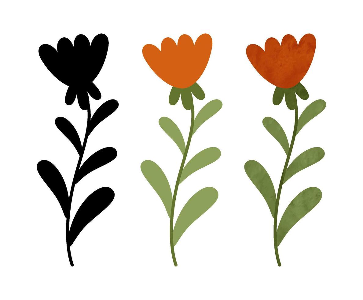 kleurrijk bloemen verzameling. reeks bloemen vlak ontwerp. vector