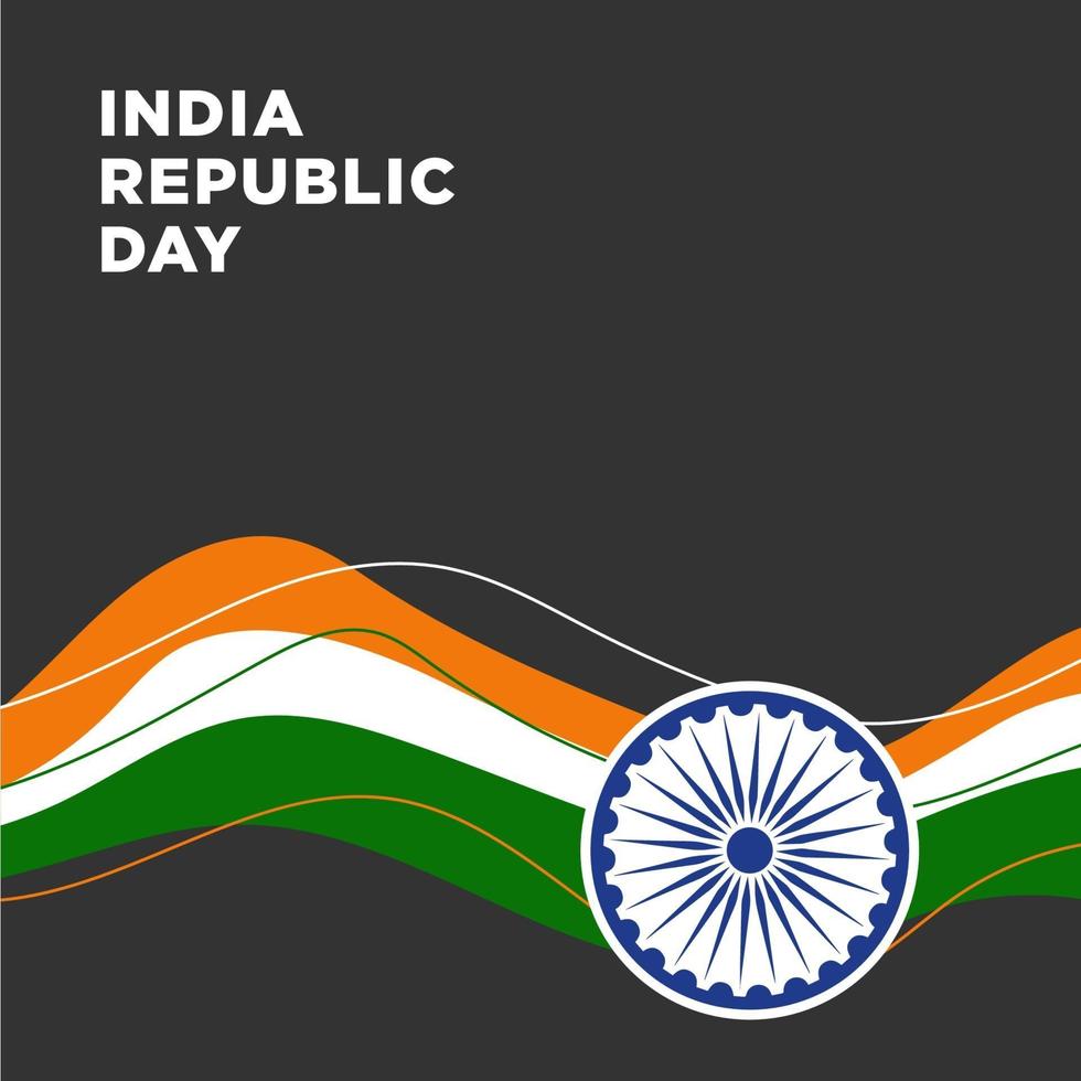 illustratie van gelukkige dag van de republiek india vector