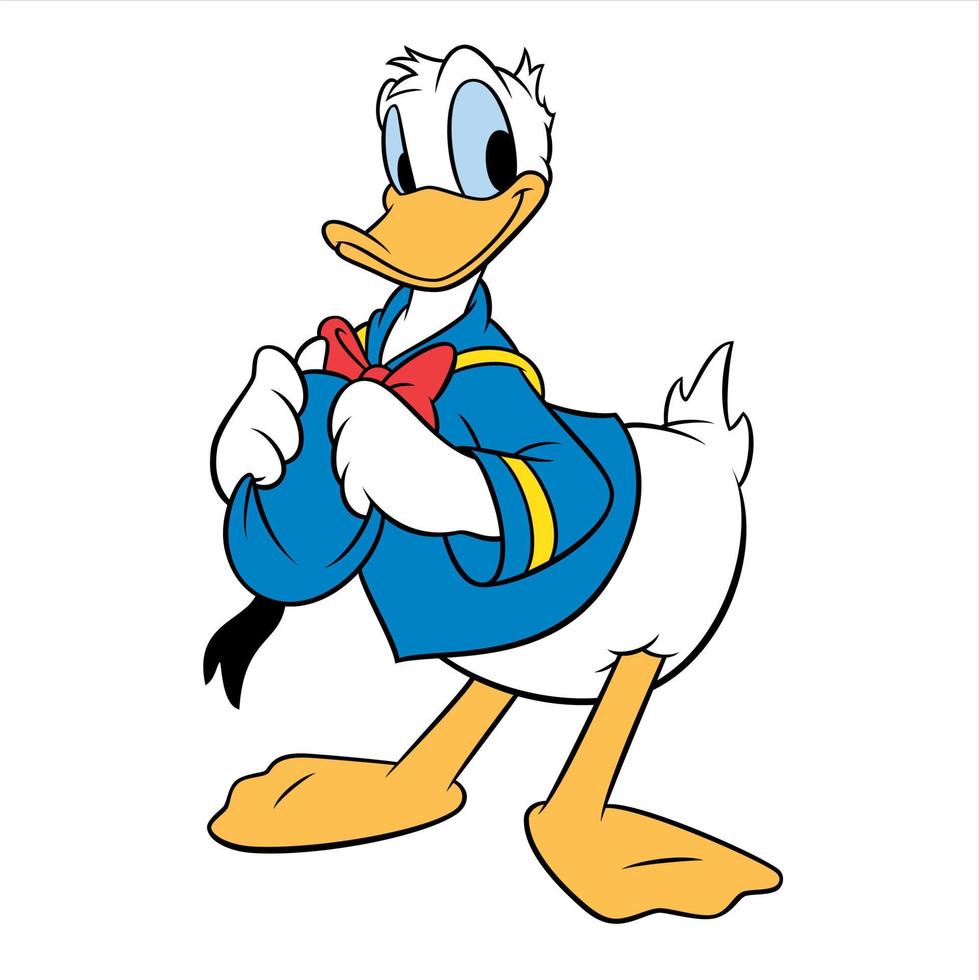 Donald eend tekenfilm vector