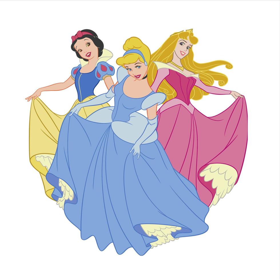 Disney prinsessen in fee verhalen vector