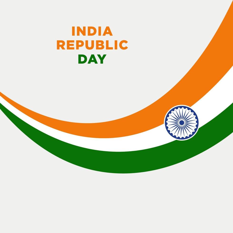 illustratie van gelukkige dag van de republiek india vector