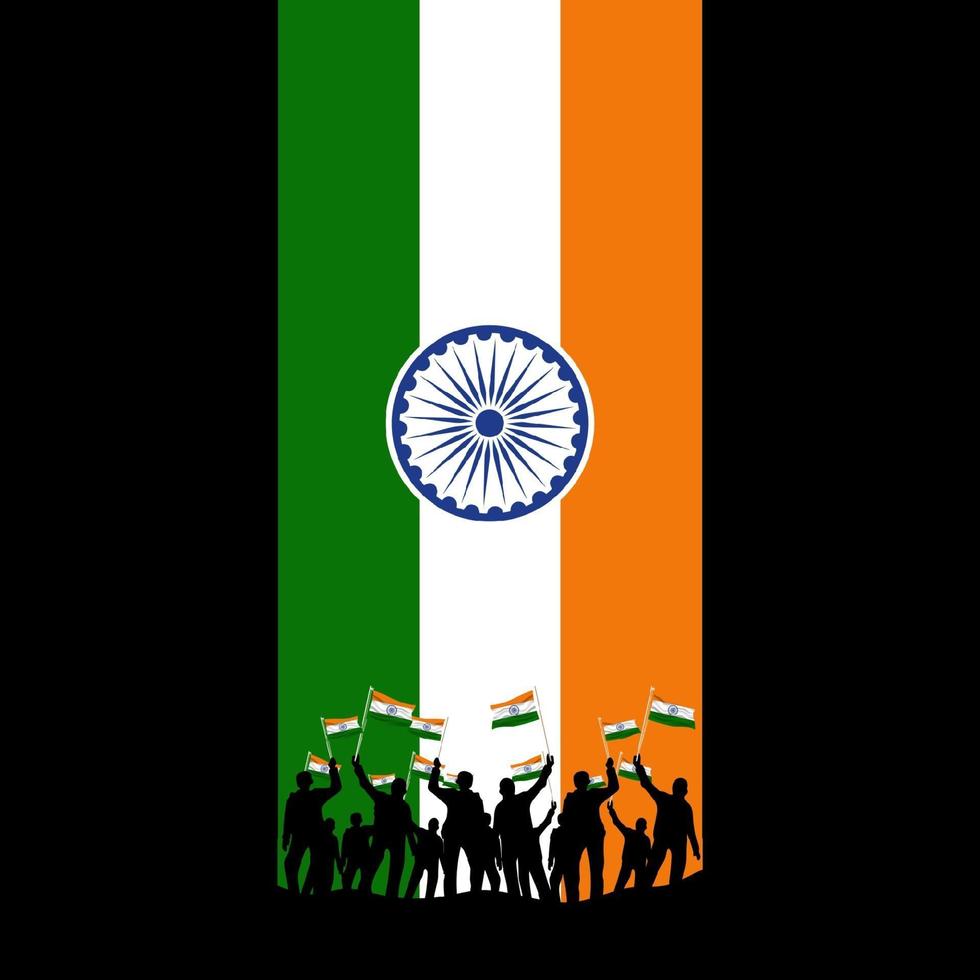 illustratie van gelukkige dag van de republiek india vector