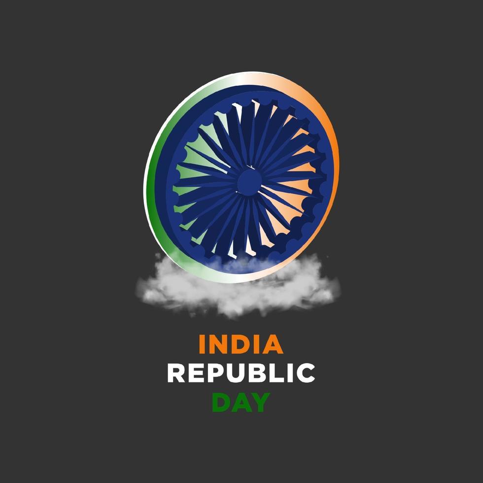 illustratie van gelukkige dag van de republiek india vector