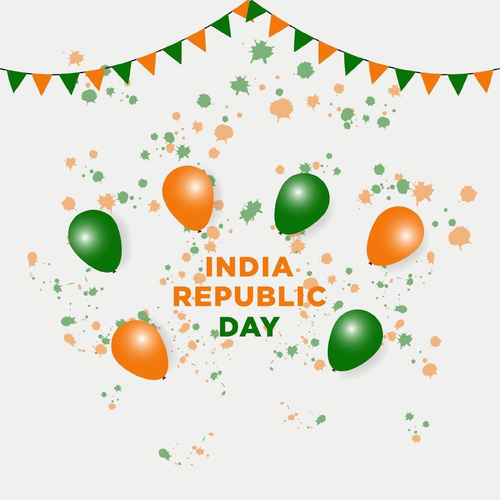 illustratie van gelukkige dag van de republiek india vector