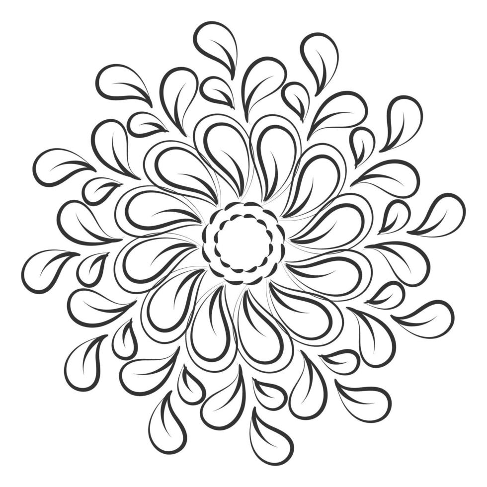 mandala kunst design in cirkel. eenvoudig mandala-ontwerp bloemen mandala-kunst mooi mandala-kunstwerk vector