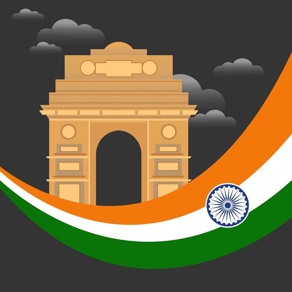 illustratie van gelukkige dag van de republiek india vector