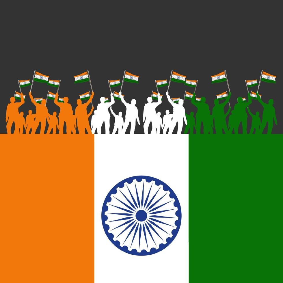 illustratie van gelukkige dag van de republiek india vector