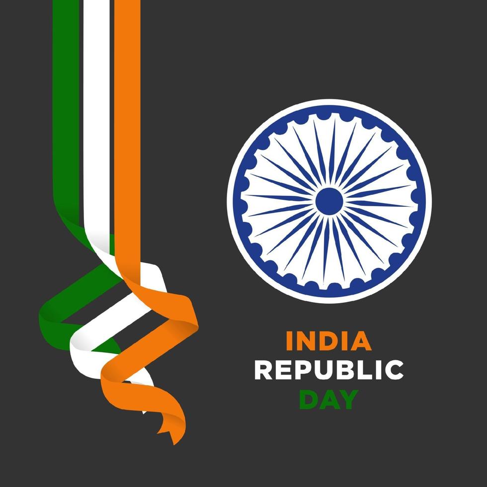 illustratie van gelukkige dag van de republiek india vector